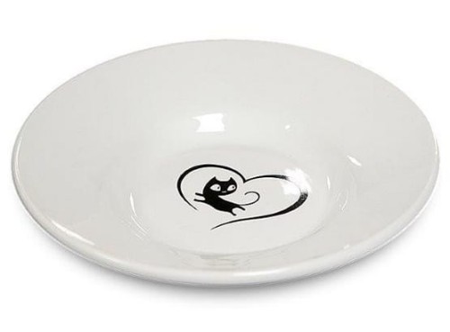 Przejdź do produktu Yarro/Moderna Miska ceramiczna dla kota z serduszkiem biała [Y2752]