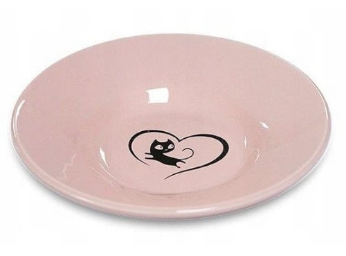 Przejdź do produktu Yarro/Moderna Miska ceramiczna dla kota z serduszkiem różowa [Y2751]
