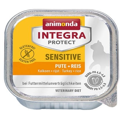 Przejdź do produktu Animonda Integra Protect Sensitive - z indykiem i ryżem tacka 100g - karma weterynaryjna dla kota