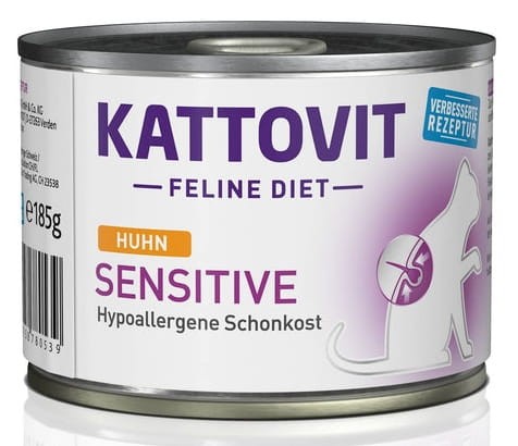 Przejdź do produktu Kattovit Feline Diet Sensitive kurczak puszka 185g - monobiałkowa karma weterynaryjna dla kota
