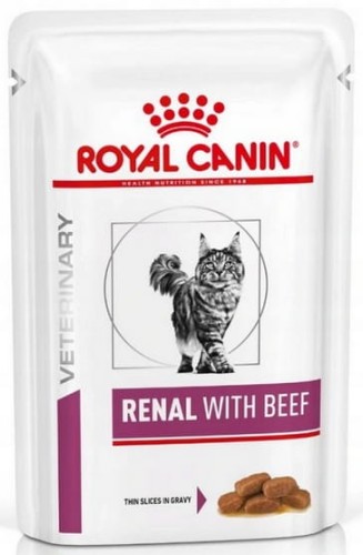 Przejdź do produktu Royal Canin Veterinary Diet Feline Renal Wołowina saszetka 85g - karma weterynaryjna dla kota
