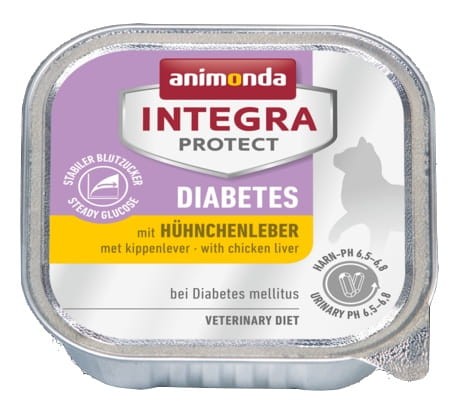 Przejdź do produktu Animonda Integra Protect Diabetes - z wątróbką kurczaka tacka 100g - karma weterynaryjna dla kota