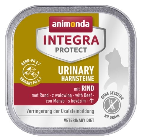 Przejdź do produktu Animonda Integra Protect Urinary Harnsteine Oxalate - z wołowiną tacka 100g - karma weterynaryjna dla kota