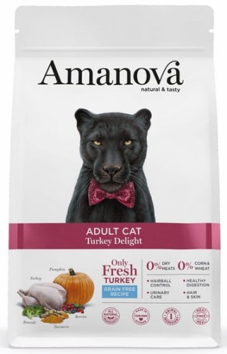 Przejdź do produktu Amanova Cat Adult Turkey Delight - indyk 1,5kg - karma sucha dla kota