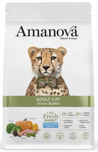 Przejdź do produktu Amanova Cat Adult Divine Rabbit - królik 1,5kg - karma sucha dla kota
