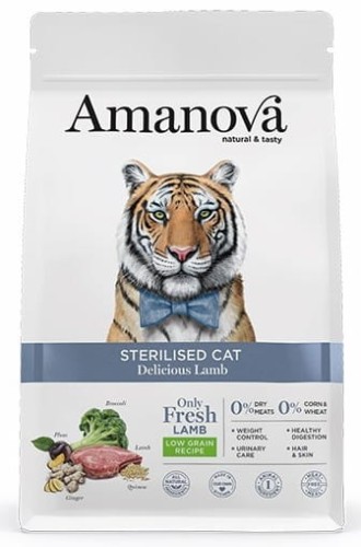 Przejdź do produktu Amanova Cat Sterilised Delicious Lamb - jagnięcina 4kg - karma sucha dla kota