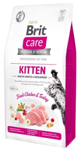 Przejdź do produktu Brit Care Cat Grain Free Kitten Healthy Growth & Development 400g - karma sucha dla kota