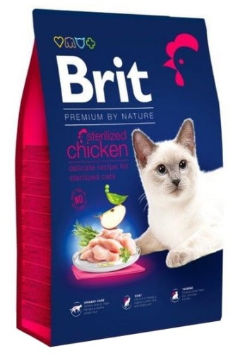 Przejdź do produktu Brit Premium By Nature Cat Sterilized Chicken 8kg - monobiałkowa karma sucha dla kota