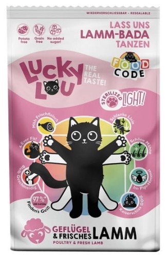 Przejdź do produktu Lucky Lou Food Code Lifestage Light Drób & Jagnięcina 750g - karma sucha dla kota