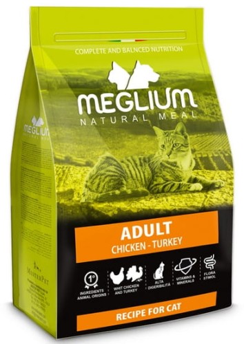 Przejdź do produktu Meglium Cat Adult Chicken & Turkey – Kurczak i Indyk - 10kg - karma sucha dla kota
