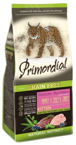 Przejdź do produktu Primordial Cat Grain Free Kitten Duck & Turkey – Kaczka i Indyk 400g - karma sucha dla kota