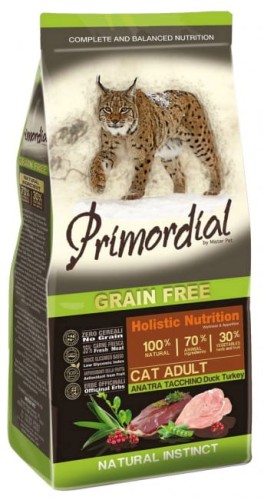 Przejdź do produktu Primordial Cat Grain Free Adult Duck & Turkey – Kaczka i Indyk  400g - karma sucha dla kota