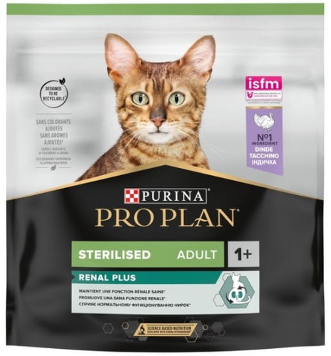 Przejdź do produktu Purina Pro Plan Cat Sterilised Renal Adult Indyk 400g - karma sucha dla kota