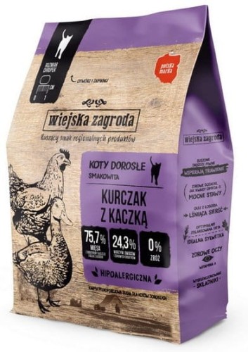 Przejdź do produktu Wiejska Zagroda Kot - Kurczak z kaczką 400g - karma sucha dla kota