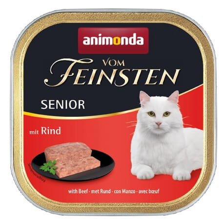 Przejdź do produktu Animonda vom Feinsten Cat Senior z Wołowiną tacka 100g - karma mokra dla kota