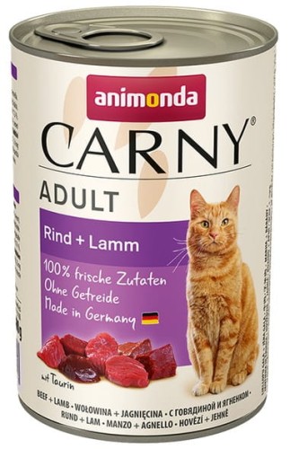 Przejdź do produktu Animonda Carny Adult Wołowina + Jagnięcina puszka 400g - karma mokra dla kota