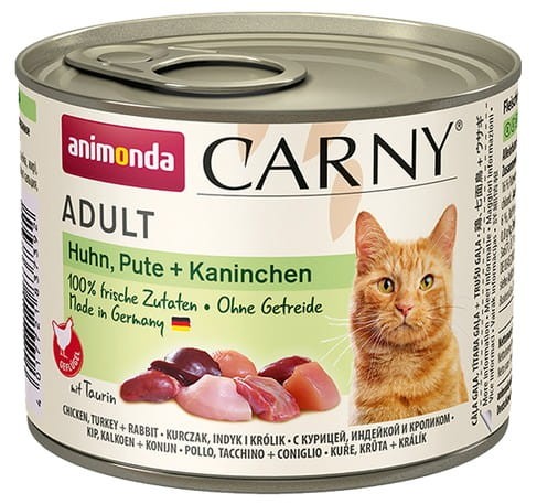 Przejdź do produktu Animonda Carny Adult Kurczak, Indyk + Królik puszka 200g - karma mokra dla kota