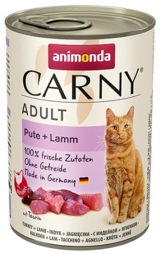 Przejdź do produktu Animonda Carny Adult Indyk + Jagnięcina puszka 400g - karma mokra dla kota