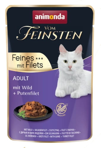 Przejdź do produktu Animonda vom Feinsten Cat Adult Dziczyzna + filet z indyka saszetka 85g - karma mokra dla kota