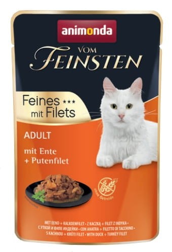 Przejdź do produktu Animonda vom Feinsten Cat Adult Kaczka + filet z indyka saszetka 85g - karma mokra dla kota