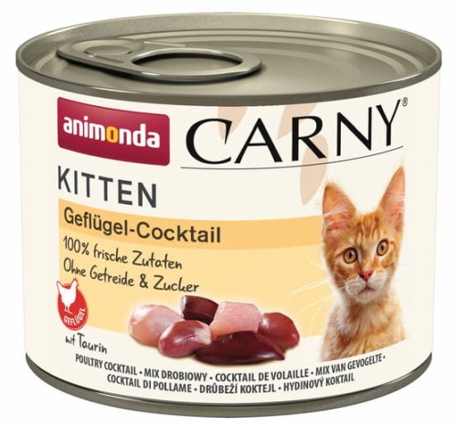 Przejdź do produktu Animonda Carny Kitten Koktajl drobiowy puszka 200g - karma mokra dla kota