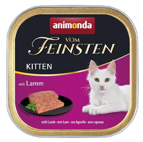 Przejdź do produktu Animonda vom Feinsten Cat Kitten z Jagnięciną tacka 100g - karma mokra dla kota