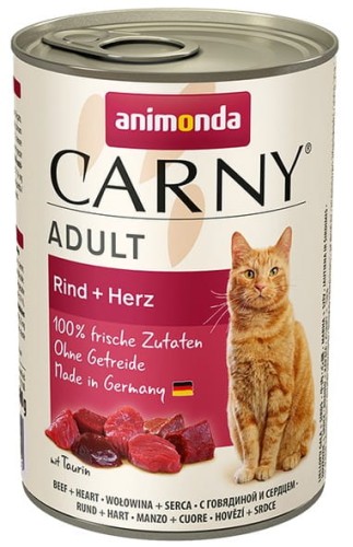 Przejdź do produktu Animonda Carny Adult Wołowina + Serca puszka 400g - karma mokra dla kota
