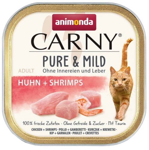 Przejdź do produktu Animonda Carny Pure & Mild Kurczak + Krewetka tacka 100g - karma mokra dla kota