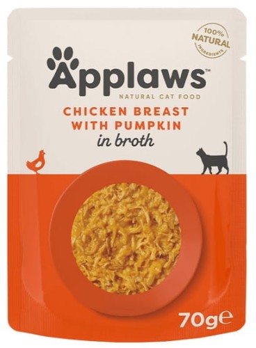 Przejdź do produktu Applaws saszetka Kurczak i Dynia 70g - monobiałkowa karma mokra dla kota