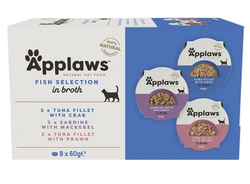 Przejdź do produktu Applaws miseczki Fish Selection Multi Pack 8x60g - karma mokra dla kota