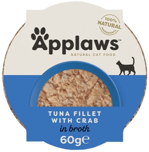 Przejdź do produktu Applaws miseczka Filet z Tuńczyka z Krabami 60g - karma mokra dla kota