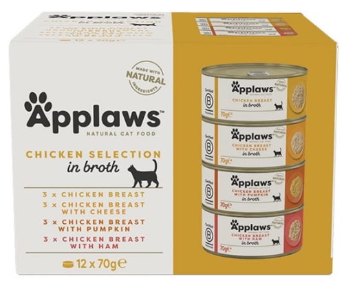 Przejdź do produktu Applaws puszki Multipack Chicken 12x70g - karma mokra dla kota