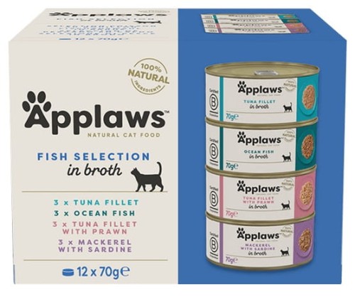 Przejdź do produktu Applaws puszki Multipack Fish 12x70g - karma mokra dla kota