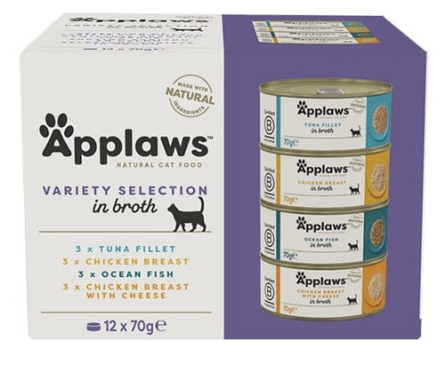 Przejdź do produktu Applaws puszki Multipack Mixed 12x70g - karma mokra dla kota