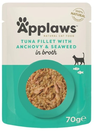 Przejdź do produktu Applaws saszetka Tuńczyk, Anchois i Wodorosty 70g - karma mokra dla kota