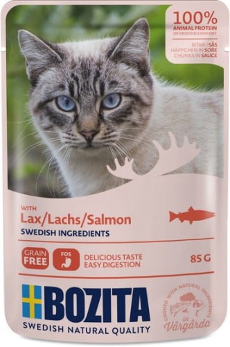 Przejdź do produktu Bozita Cat Łosoś w sosie saszetka 85g - karma mokra dla kota