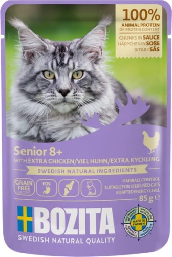 Przejdź do produktu Bozita Cat Senior 8+ Kurczak w sosie saszetka 85g - karma mokra dla kota