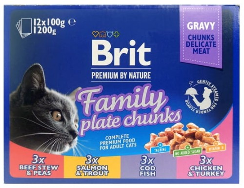 Przejdź do produktu Brit Premium Cat Adult Multipack saszetki 12x100g - karma mokra dla kota