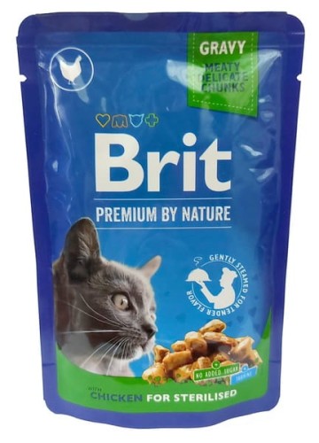 Przejdź do produktu Brit Premium Cat Adult Kurczak Sterilised saszetka 100g - karma mokra dla kota