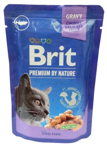 Przejdź do produktu Brit Premium Cat Adult COD Fish Dorsz saszetka 100g - karma mokra dla kota
