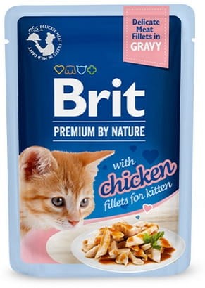 Przejdź do produktu Brit Premium Cat Kitten Fillets with Chicken saszetka 85g - karma mokra dla kota