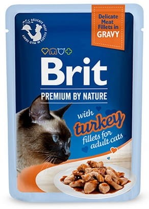 Przejdź do produktu Brit Premium Cat Fillets with Turkey sos saszetka 85g - karma mokra dla kota
