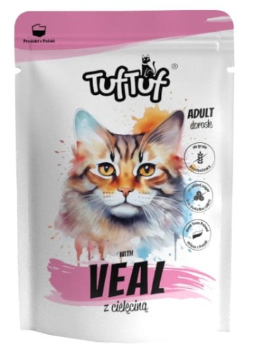 Przejdź do produktu TUF TUF Mielonka z cielęciną dla kota saszetka 300g - karma mokra dla kota