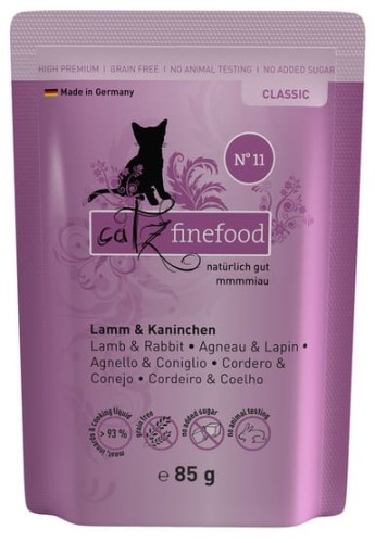 Przejdź do produktu Catz Finefood Classic N.11 Jagnięcina i Królik saszetka 85g - karma mokra dla kota