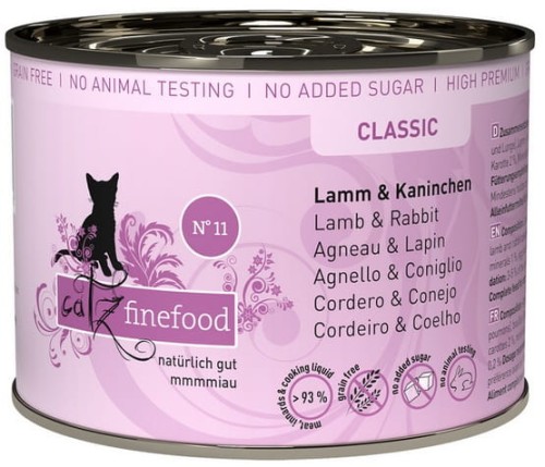 Przejdź do produktu Catz Finefood Classic N.11 Jagnięcina i Królik puszka 200g - karma mokra dla kota