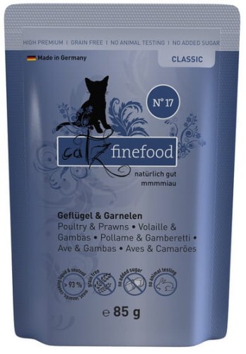 Przejdź do produktu Catz Finefood Classic N.17 Drób i Krewetki saszetka 85g - karma mokra dla kota