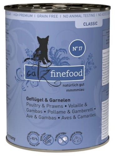 Przejdź do produktu Catz Finefood Classic N.17 Drób i Krewetki puszka 400g - karma mokra dla kota