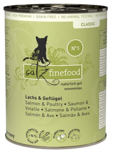Przejdź do produktu Catz Finefood Classic N.05 Łosoś i drób puszka 400g - karma mokra dla kota