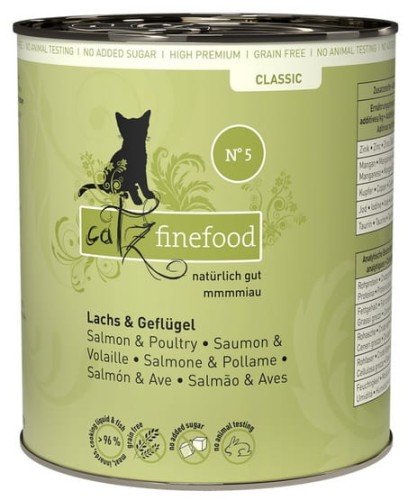 Przejdź do produktu Catz Finefood Classic N.05 Łosoś i drób puszka 800g - karma mokra dla kota
