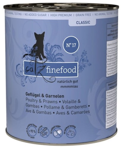 Przejdź do produktu Catz Finefood Classic N.17 Drób i Krewetki puszka 800g - karma mokra dla kota